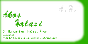 akos halasi business card